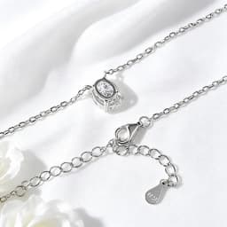 Smyoue 1CT 2CT 3CT Oval Cut Moissanite Necklaces for Women Jewelry 100% Real Silver Chain 925 Pandant Lab Diamond Birthday Gift