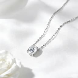 Smyoue 1CT 2CT 3CT Oval Cut Moissanite Necklaces for Women Jewelry 100% Real Silver Chain 925 Pandant Lab Diamond Birthday Gift