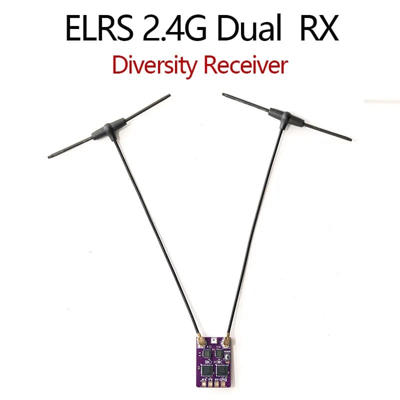 ELRS 2.4G Diversity Receiver Dual Antenna RX Built-in TCXO for FPV Freestyle RC Racing Long Range Drone Accessories