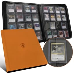 16 Pocket Toploader Binder, Holds 640 Top Loaders - Premium Top Loader Binder, Sleeves for 3' X 4' Rigid Card