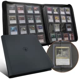 16 Pocket Toploader Binder, Holds 640 Top Loaders - Premium Top Loader Binder, Sleeves for 3' X 4' Rigid Card