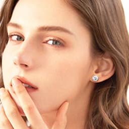 0.1-5CT 4 Claw Moissanite Stud Earrings for Women S925 Silver 18k Plated Bride Wedding Fine Jewelry