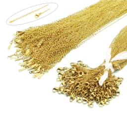 100pcs/lot Never Fade 40-55cm Cable Link Rolo O Chain 316L Stainless Steel Necklace Chains Wholesale Women Handcraft DIY Jewelry
