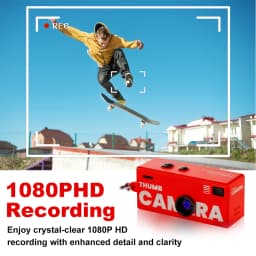 Ourlife Thumb Keychain Camera 0.96inch Mini Action Camera Retro Support Memory Card 1080P Very Small Camcorder Video Recorder