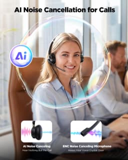 Acer Bluetooth 5.3 & 2.4G Headset for Clear Call & Meeting Wireless Headset with Mic for Work and Remote & Office
