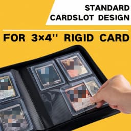 TopLoader 4-Pocket Card Binder (160 Cards) – Black/ Industrial-strength storage for TCG & sports cards. Collector's dream