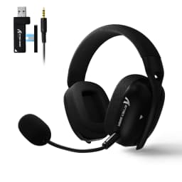 ATTACK SHARK L80Pro Gaming Headset, Bluetooth 5.3 2.4GHz Wireless & 3.5mm Wired, 40mm Drivers, Dual Microphones, 300mAh Battery