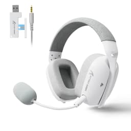 ATTACK SHARK L80Pro Gaming Headset, Bluetooth 5.3 2.4GHz Wireless & 3.5mm Wired, 40mm Drivers, Dual Microphones, 300mAh Battery