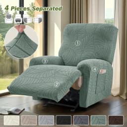 Jacquard Split Recliner Sofa Covers Elastic Stretch Relax Armchair Cover Non-Slip Reclining Single Sofa Slipcovers Living Room