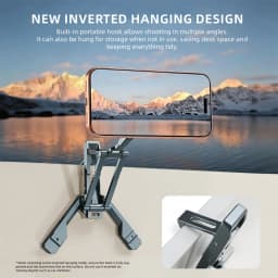 LEAPLIGHT Dual Side Magnetic Tripod Overhead Phone Holder with Hook Design Hanging Phone Tripod Stand for Iphone Android