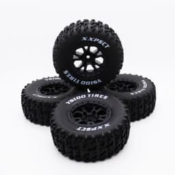 YSIDO 4pcs 110mm 1/10 Short Course Truck Tires Tyre Wheel With 12mm Hex For Slash Arrma Senton HuanQi 727 Vkar 10sc Hpi Rc Car