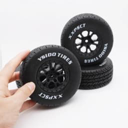 YSIDO 4pcs 110mm 1/10 Short Course Truck Tires Tyre Wheel With 12mm Hex For Slash Arrma Senton HuanQi 727 Vkar 10sc Hpi Rc Car