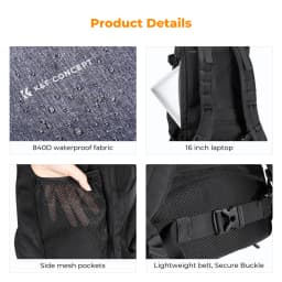 K&F CONCEPT 32L/25L Large Camera Backpack for Canon Sony DJI DSLR/SLR Camera Bag Case 15" Laptop with Tripod Strap and Raincover