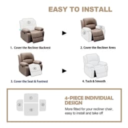 1/2/3 Seater Recliner Sofa Cover Jacquard Solid Color Stretch Couch Coushion Solid Color Sofa Slipcover for Living Room Home