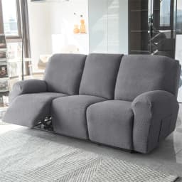 1/2/3 Seater Recliner Sofa Cover Jacquard Solid Color Stretch Couch Coushion Solid Color Sofa Slipcover for Living Room Home