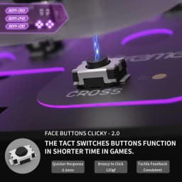eXtremeRate Face Clicky Kit for ps5 Controller BDM-030/040/050/060, Hard Silicone Tactile Dpad Action Buttons Mouse Click Kit