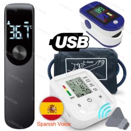 Spanish Voice Arm Automatic Blood Pressure Monitor BP Sphygmomanometer Pressure Meter Tonometer for Measuring Arterial Pressure