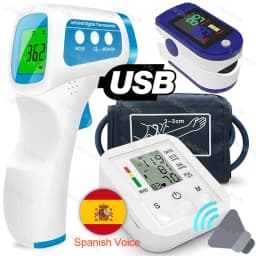 Spanish Voice Arm Automatic Blood Pressure Monitor BP Sphygmomanometer Pressure Meter Tonometer for Measuring Arterial Pressure