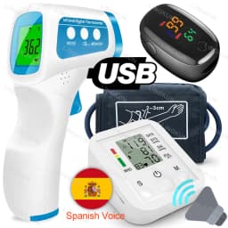 Spanish Voice Arm Automatic Blood Pressure Monitor BP Sphygmomanometer Pressure Meter Tonometer for Measuring Arterial Pressure