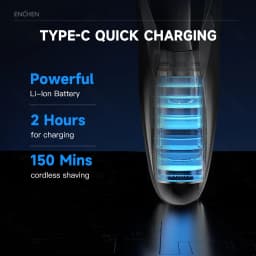 ENCHEN Electric Shaver 3D Blackstone 3 IPX7 Waterproof Razor Wet And Dry Dual Use Face Beard Battery Digital Display For Men