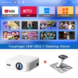 Touyinger L9W Ultra Android Projector 4K Mini Projectors Full HD Cinema Video Proyector LED Home Theater Beamer Screen Bluetooth