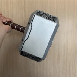 1:1 Thunder Hammer Weapons 44cm Hammer Cosplay Model Role Playing Belt Decor Stage Props Carnival Toy Gift Rubber