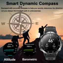 2026 New Military TANK X3 1000mAh Battery Smart Watch Men 10ATM Waterproof Swim GPS Path 1.75" AMOLED HD Call Sports Smartwatch