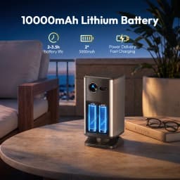BYINTEK BOOK 1 P70X Portable Built-in Battery 4K Support 3D Wifi for Outdoor Movie Night Home Theater Projectors