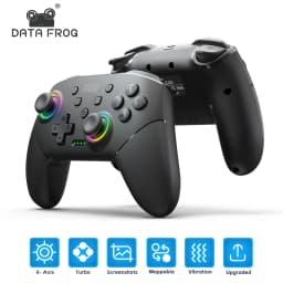 DATA FROG Wireless Game Controller For Switch / Lite / OLED Model PC Gaming Joystick Dual Vibration Turbo