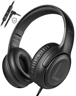 AWATRUE AT2 Headset,3.5mm Surround Stereo Gaming Headphones with Mic Soft Memory Earmuffs for PC,Laptop,Kids for School Toddler