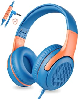 AWATRUE AT2 Headset,3.5mm Surround Stereo Gaming Headphones with Mic Soft Memory Earmuffs for PC,Laptop,Kids for School Toddler