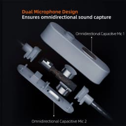 KZ M2 Cable DAC Type C OFC Silver-Plated Dual-Mic Upgraded Earphone Wire