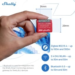 Shelly 1PM Mini Gen4 Zigbee Smart Switch Power Metering Matter for Smart Lights Small Appliances 8A Control Via Light Bulb