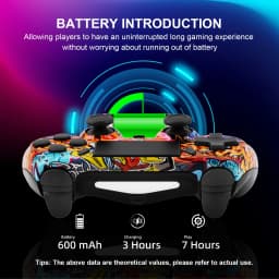 GAMINJA P47 Wireless Bluetooth Controller Gamepad With 6-axis Gyroscope PC Joystick Touchpad Dual Vibration For PS4 PC Wins 7 8