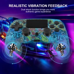 GAMINJA P47 Wireless Bluetooth Controller Gamepad With 6-axis Gyroscope PC Joystick Touchpad Dual Vibration For PS4 PC Wins 7 8