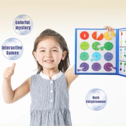 Magnetic Fraction Disk Teaching Aids, Scientific Educational Models for Fractions, Practical Interactive Enlightenment Teaching Tools for Schools, Block Charts + Pie Charts + Erasable Calculation Area, Addition and Subtraction Quantity Visualization Modules, Educational Toys, Family Education Materials