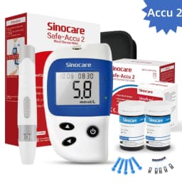 Sinocare Safe ACCU2 Blood Glucose Meter Blood Sugar Test Kit Diabetes Home Glucometer with 50pcs Strips or Only Strips