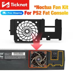 TicKnot 5V Silent Upgrade Fan Bracket For Playstation2 Fat Console(SCPH-3XXXX&SCPH-5XXXX) Noctua Fan Kit Cooling Fan For PS2