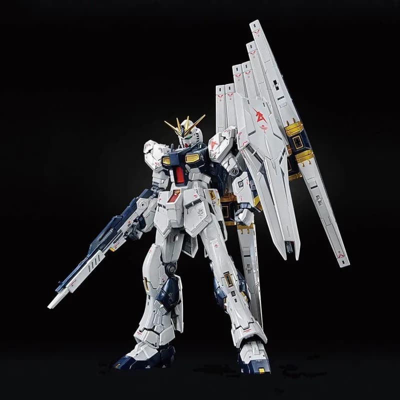RG 1/144 Nu Rx-93 Titanium Alloy Plated Version Assembly Model Kit Action Figures With Twin Fin Funnels Trendy Toy Surprise Gift