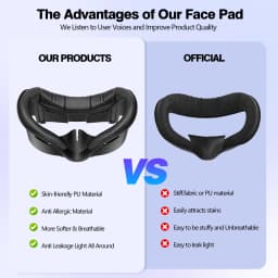 2025, Oculus Quest 3 Face Interface and Mask Pad, Anti-Sweat PU Foam Pad - VR Accessory Compatible with Meta Quest 3