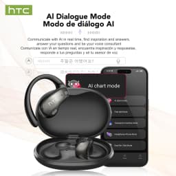 HTC NE19 Bluetooth Earphones AI OWS Sports Wireless Headphones with Mic Powerful Bass AI Translator Earbuds Waterproof Long Life