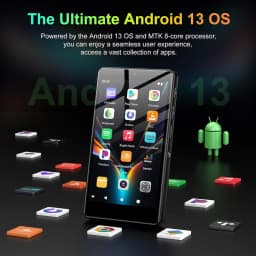 32GB/96GB MP3 Player with Bluetooth and Camera, Android 13 with 4" Touchscreen and Speaker, 4GB RAM & 32GB ROM with Spotify