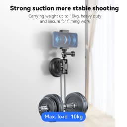 TELESIN Action Camera Holder Suction Cup For Gopro DJI OSMO Action Insta360 Smart Phone Holder Adjustable 1/4 Standard Adapter