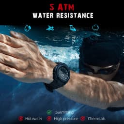 NORTH EDGE FORTRESS 2026 Men Digital Watch Outdoor Sports Waterproof 50M Watches World Time Countdown Electronic LED Wristwatch