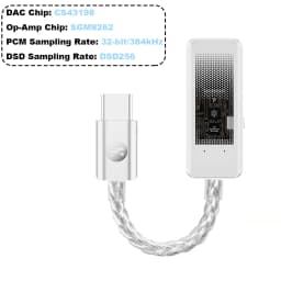 Upgraded JCALLY JM98Max Headphone Amplifier USB-C to 3.5mm Dual-Chip Decoder CS43198 Earphone Adapter Cable For iPhone Xiaomi