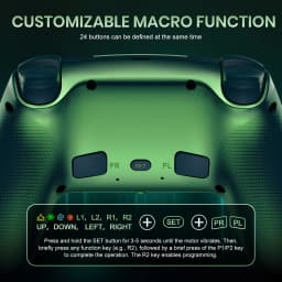 Wireless Controller For Playstation 5 PS5/PS5 Pro/Slim/PC RGB LED Game Joystick Dual Vibration Marco/Turbo Programmable Gamepads