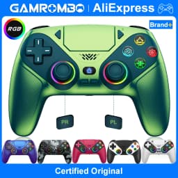 Wireless Controller For Playstation 5 PS5/PS5 Pro/Slim/PC RGB LED Game Joystick Dual Vibration Marco/Turbo Programmable Gamepads