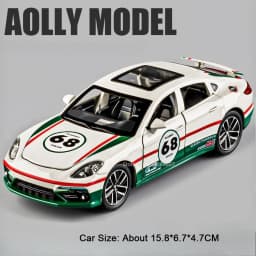 1:32 GTR Panamera Model Sports Car Toys Alloy Diecast Sound Light Doors Opened Exquisite Body Pull Back Collection Supercars