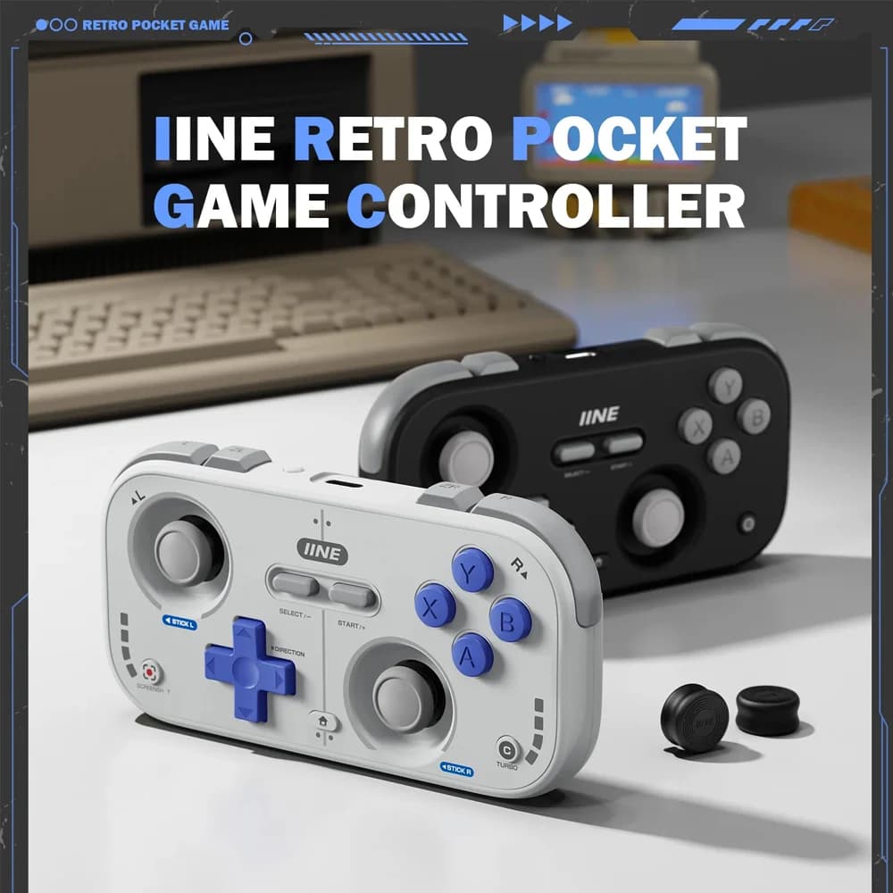 IINE Retro Pocket Gamepad Mini Controller for Nintendo Switch 2/1 Steam Deck Android iOS Phone PC Car Gaming Console Control