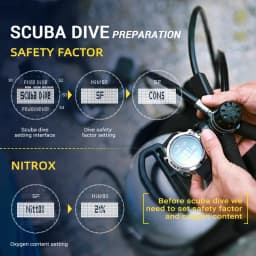 NORTH EDGE Mens Digital Watch Professional Dive Computer Watch Scuba Diving NDL (No Deco Time) 50M Altimeter Barometer Compass